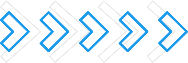 Repeating blue and gray chevron arrows indicating forward movement or step-by-step direction