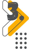 Step 3 icon with orange arrow and dotted background used in Paragon’s process section
